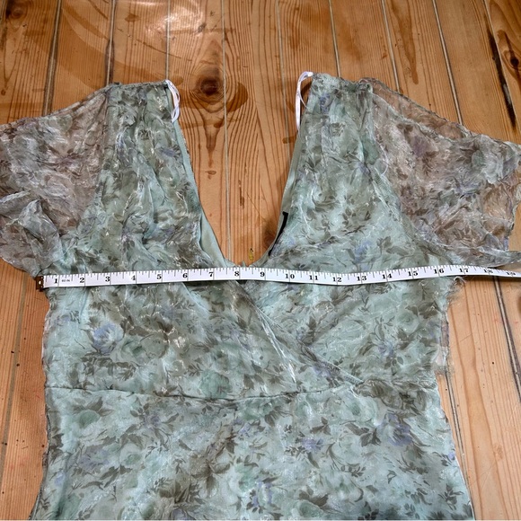 NWT Lulus Dreamiest Desires Sage Green Floral Maxi Dress | Size Large - Picture 8 of 11